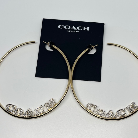 Coach hoop earrings - Picture 2 of 3